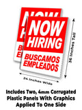 Now Hiring Buscamos A-Frame Signs, Decals, or Panels