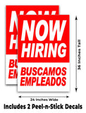 Now Hiring Buscamos A-Frame Signs, Decals, or Panels