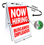 Now Hiring Buscamos A-Frame Signs, Decals, or Panels