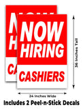 Now Hiring Cashiers A-Frame Signs, Decals, or Panels