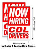 Now Hiring CDL Drivers A-Frame Signs, Decals, or Panels