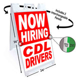 Now Hiring CDL Drivers A-Frame Signs, Decals, or Panels