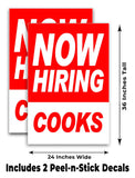 Now Hiring Cooks A-Frame Signs, Decals, or Panels