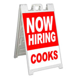 Now Hiring Cooks A-Frame Signs, Decals, or Panels