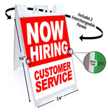 Now Hiring Customer SVC A-Frame Signs, Decals, or Panels