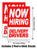 Now Hiring Delivery Driver A-Frame Signs, Decals, or Panels