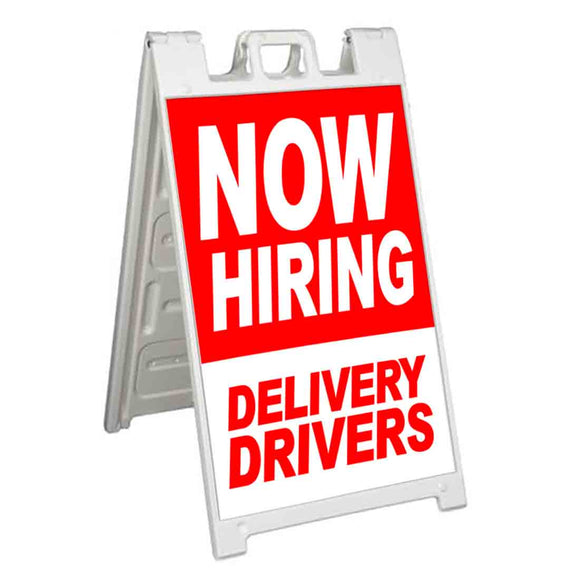 Now Hiring Delivery Driver A-Frame Signs, Decals, or Panels