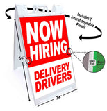 Now Hiring Delivery Driver A-Frame Signs, Decals, or Panels