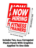 Now Hiring Fit Train A-Frame Signs, Decals, or Panels
