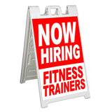 Now Hiring Fit Train A-Frame Signs, Decals, or Panels