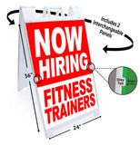 Now Hiring Fit Train A-Frame Signs, Decals, or Panels