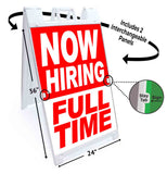 Now Hiring Full Time A-Frame Signs, Decals, or Panels
