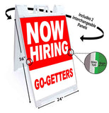Now Hiring Go Getters A-Frame Signs, Decals, or Panels