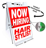 Now Hiring Hair Stylist A-Frame Signs, Decals, or Panels