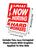 Now Hiring Hard Workers A-Frame Signs, Decals, or Panels