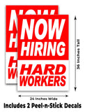 Now Hiring Hard Workers A-Frame Signs, Decals, or Panels