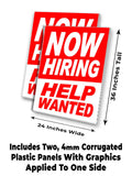 Now Hiring Help Wanted A-Frame Signs, Decals, or Panels