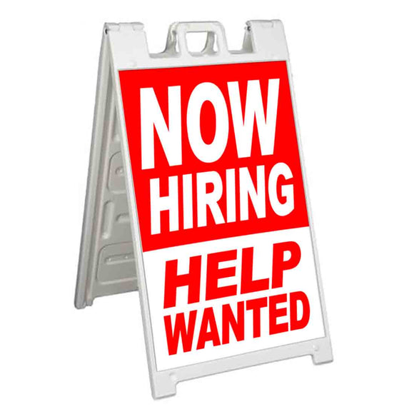 Now Hiring Help Wanted A-Frame Signs, Decals, or Panels