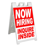 Now Hiring Inquire Inside A-Frame Signs, Decals, or Panels