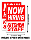 Now Hiring Kitchen Staff A-Frame Signs, Decals, or Panels