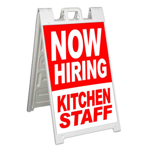 Now Hiring Kitchen Staff A-Frame Signs, Decals, or Panels