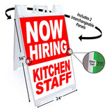 Now Hiring Kitchen Staff A-Frame Signs, Decals, or Panels
