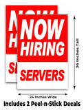 Now Hiring Servers A-Frame Signs, Decals, or Panels
