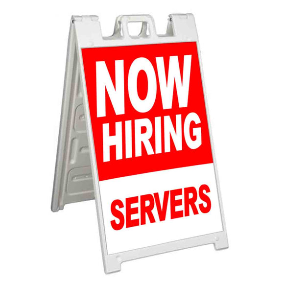 Now Hiring Servers A-Frame Signs, Decals, or Panels