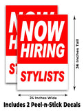 Now Hiring Stylists A-Frame Signs, Decals, or Panels