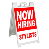 Now Hiring Stylists A-Frame Signs, Decals, or Panels