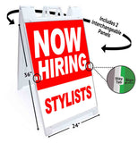 Now Hiring Stylists A-Frame Signs, Decals, or Panels