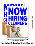 Now Hiring Cleaners A-Frame Signs, Decals, or Panels