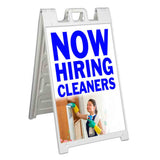 Now Hiring Cleaners A-Frame Signs, Decals, or Panels