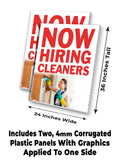 Now Hiring Cleaners A-Frame Signs, Decals, or Panels