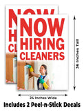 Now Hiring Cleaners A-Frame Signs, Decals, or Panels