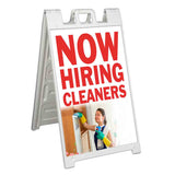 Now Hiring Cleaners A-Frame Signs, Decals, or Panels