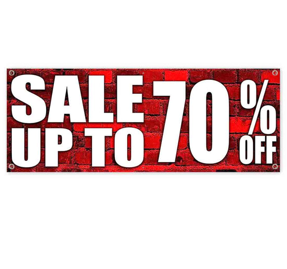 Sale Up To 70 Off Banner