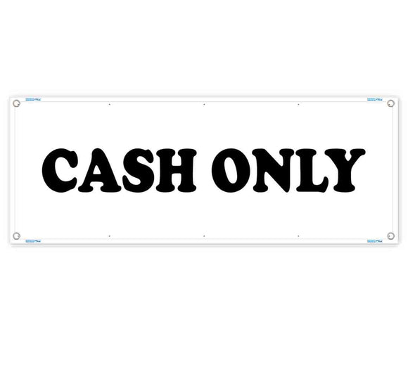 Cash Only Banner