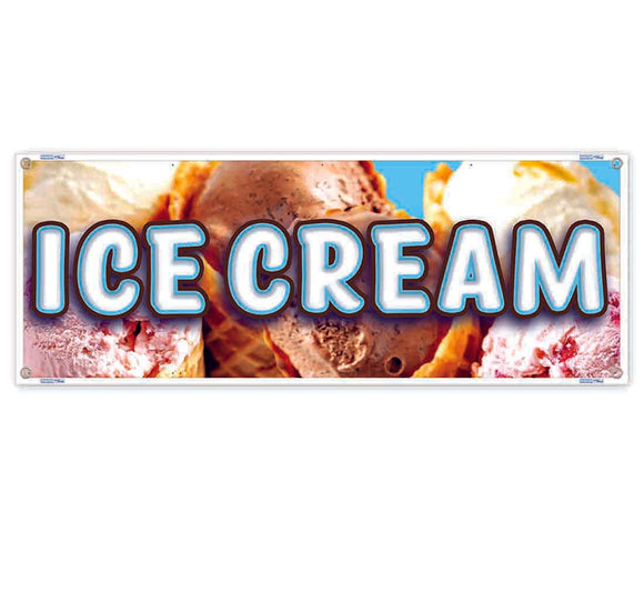 Ice Cream Blue Banner