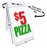 5 Dollar Pizza A-Frame Signs, Decals, or Panels