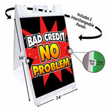 Bad Credit No Problem A-Frame Signs, Decals, or Panels