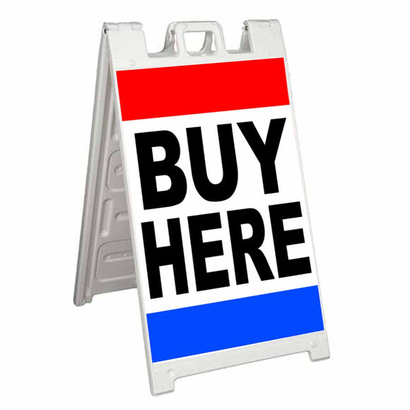 Buy Here A-Frame Signs, Decals, or Panels