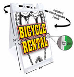 Bycycle Rental A-Frame Signs, Decals, or Panels