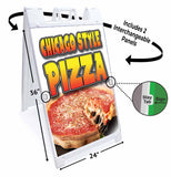 Chicago Style Pizza A-Frame Signs, Decals, or Panels
