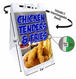 Chicken Tenders & Fries A-Frame Signs, Decals, or Panels
