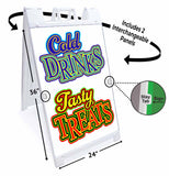 Cold Drinks Tasty Treats A-Frame Signs, Decals, or Panels