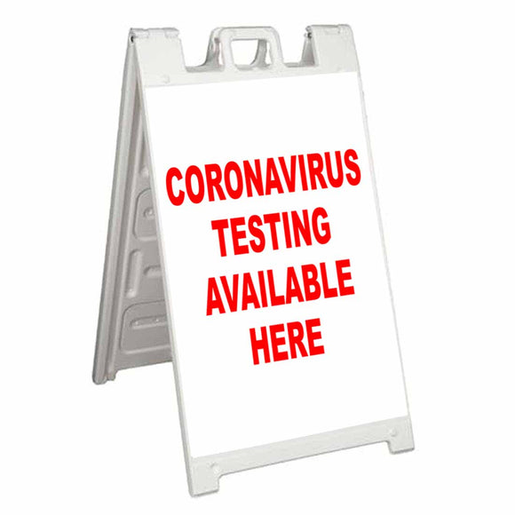Virus Test Available Here A-Frame Signs, Decals, or Panels