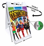 Costumes With Characters A-Frame Signs, Decals, or Panels