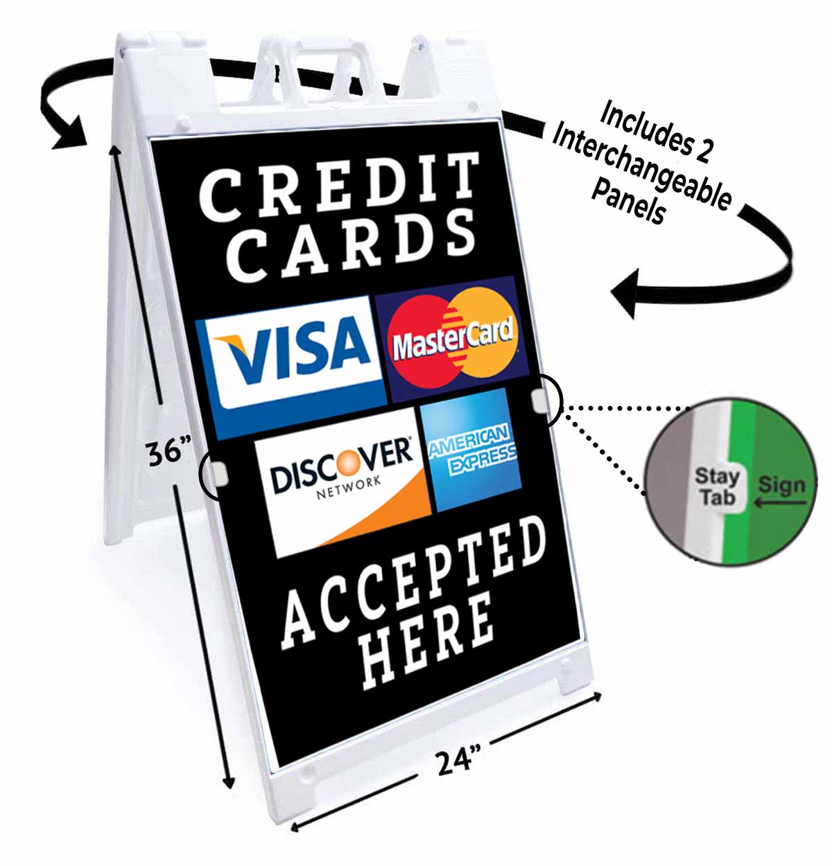 Printable Credit Cards Accepted Sign