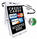 Credit Cards Accepted Here A-Frame Signs, Decals, or Panels